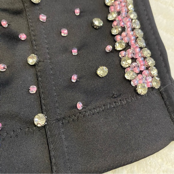 No Tag ✨ Rhinestone Beaded Corset Top Women’s Size Small - Picture 3 of 11